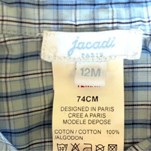 Lot of 3 Designer Baby Boy Shirts. Jacadi, Janie & Jack, Ralph Lauren. 12M - Picture 4 of 11